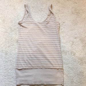 Brown with gold stripes tank top